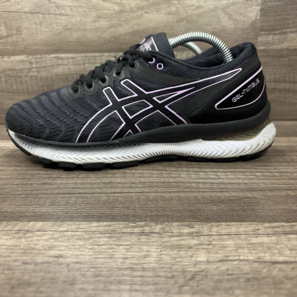 Asics Gel-Nimbus 22 Gray Purple Womens US Size 7.5 EUR 39 1012A587 Running Shoes